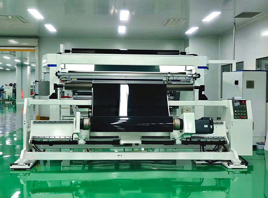 What role do tension control systems play in preventing defects during the slitting and rewinding process?